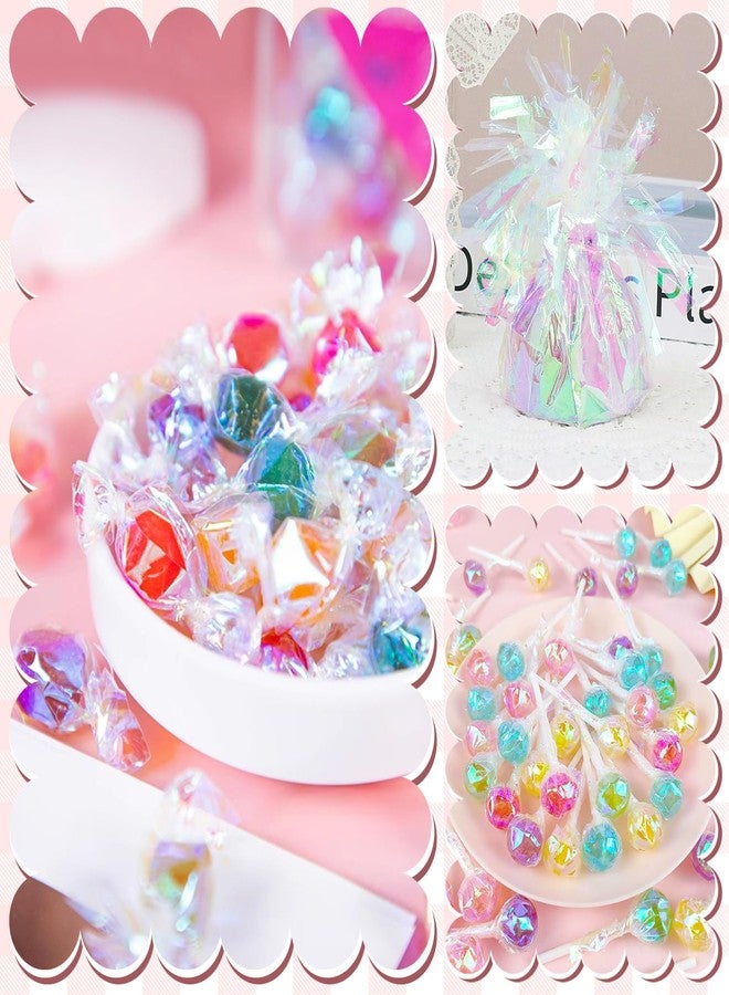 Cinvo 160 Sheets Rainbow Cellophane Sheets, 7.5x7.5 Inch Cellophane Wrap Paper, Cello Paper for Baking, Crafts, Party Favors, Candy Wrapping Plastic Sheets - Image 5
